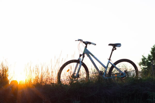solnedgång med cykel i ängelholm